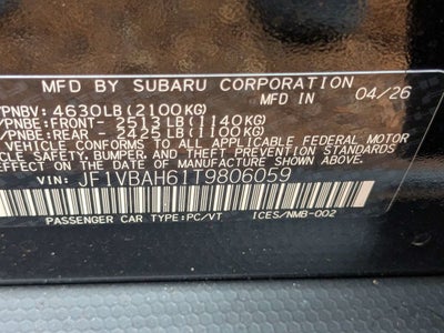 2026 Subaru WRX Premium