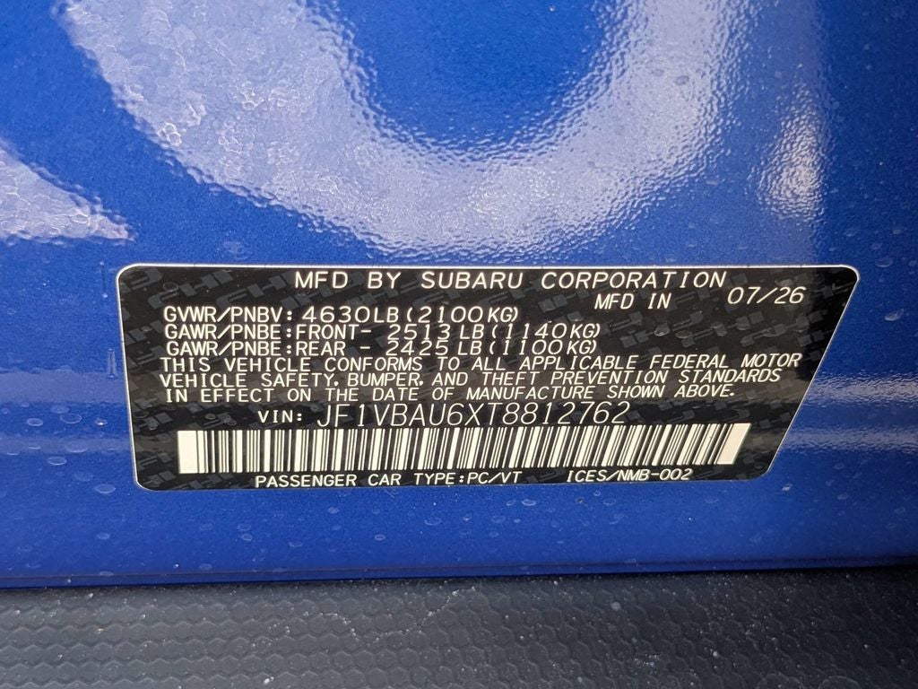 2026 Subaru WRX GT