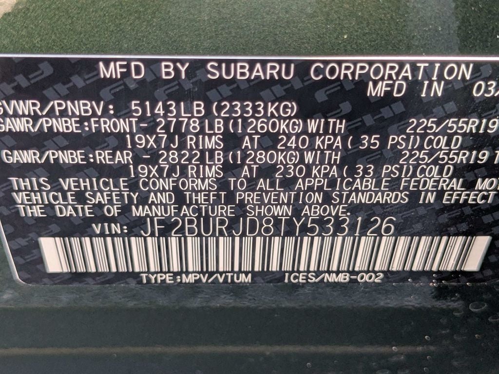 2026 Subaru OUTBACK Touring XT