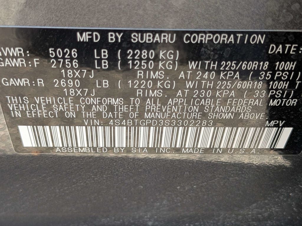 2025 Subaru Outback Touring XT