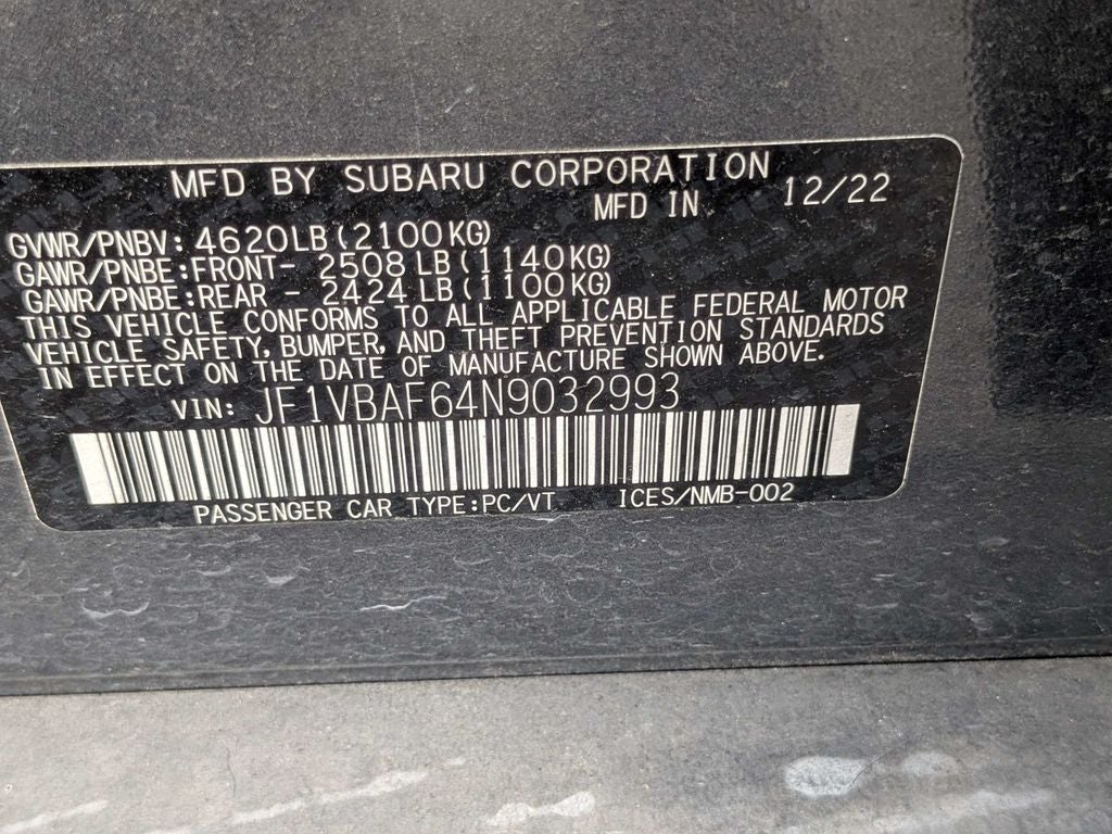 2022 Subaru WRX Premium