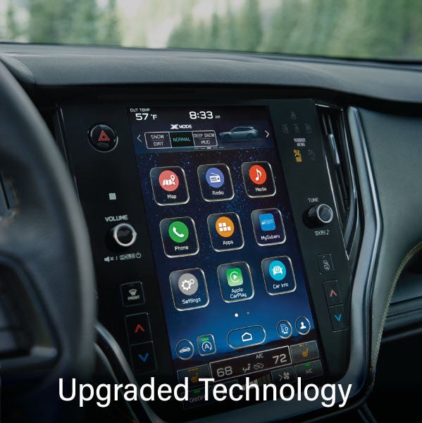 An 8-inch available touchscreen with the words &ldquo;Ugraded Technology&ldquo;. | Hanania Subaru of Orange Park in Jacksonville FL