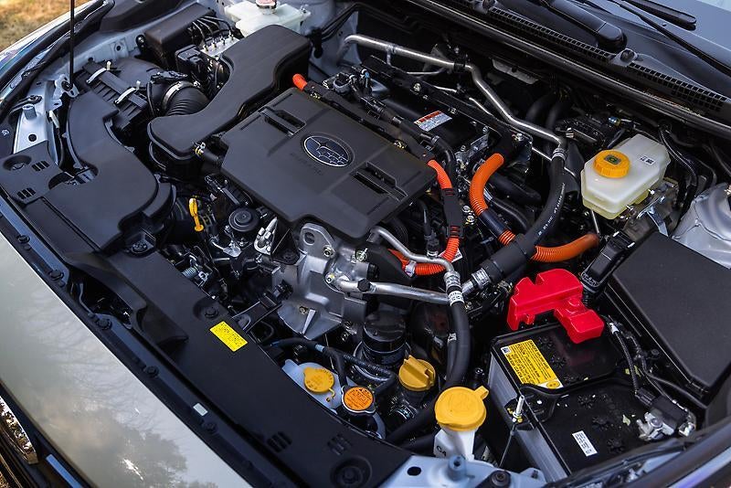 The engine of the crosstrek hybrid.