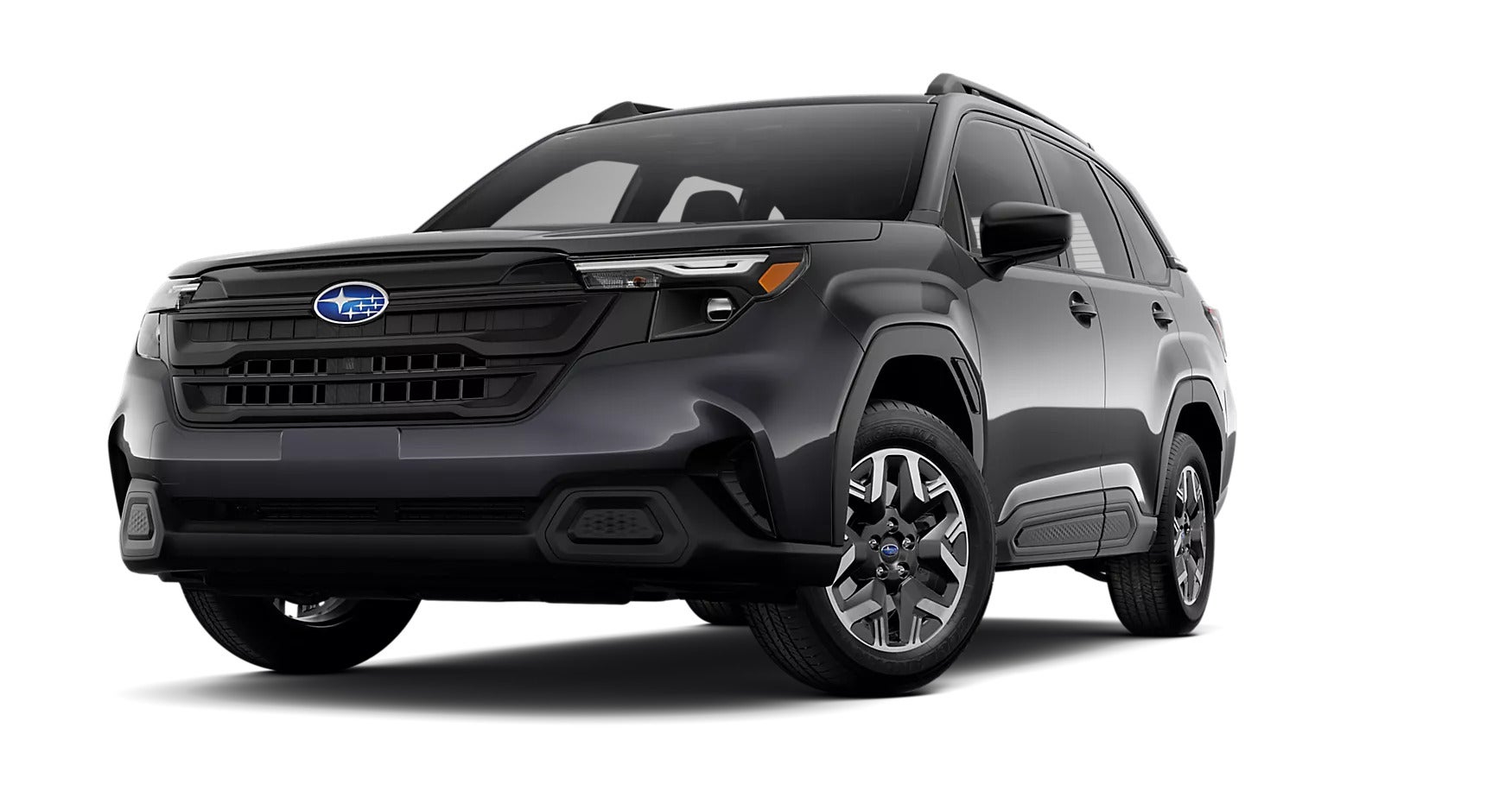 The 2025 Subaru Forester Base in Crystal Black Silica exterior paint.