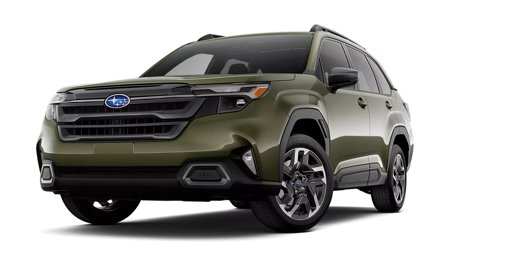 The 2025 Subaru Forester Limited in Autumn Green Metallic exterior paint.