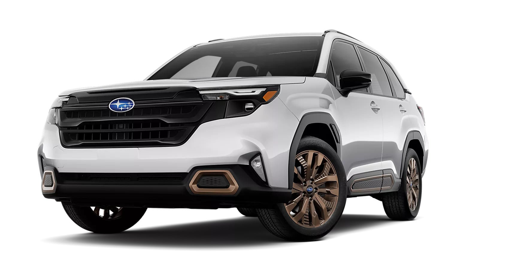 The 2025 Subaru Forester Sport in Crystal White Pearl exterior paint.