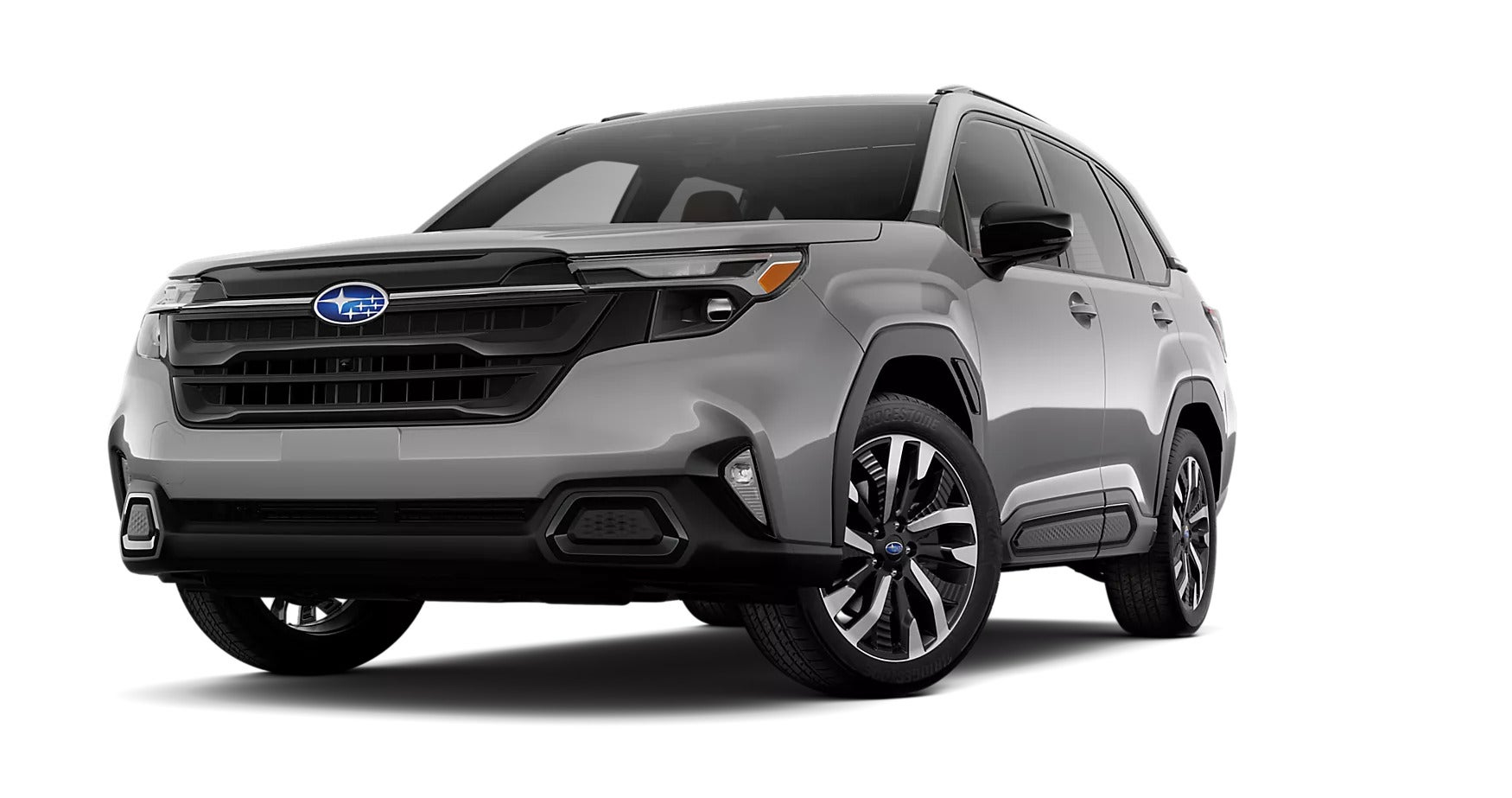 The 2025 Subaru Forester Touring in River Rock Pearl exterior paint.