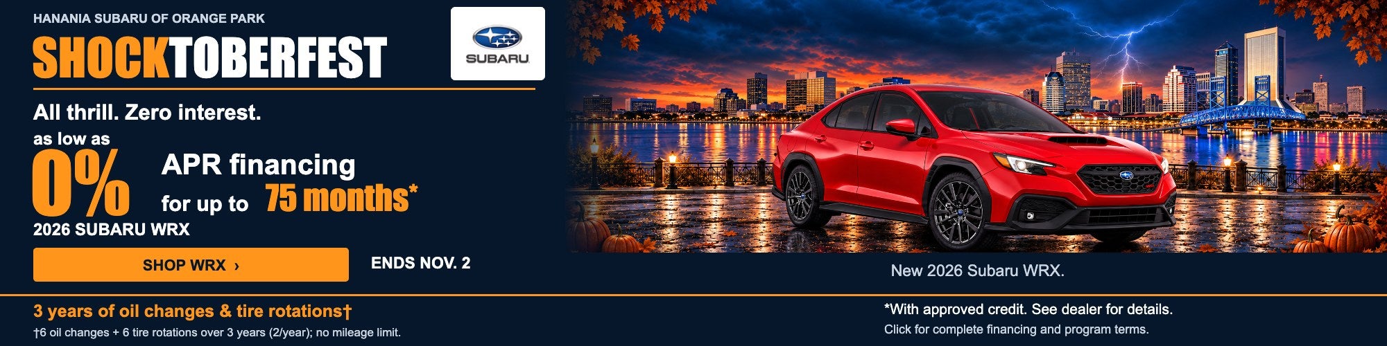 Shocktoberfest WRX: as low as 0% APR